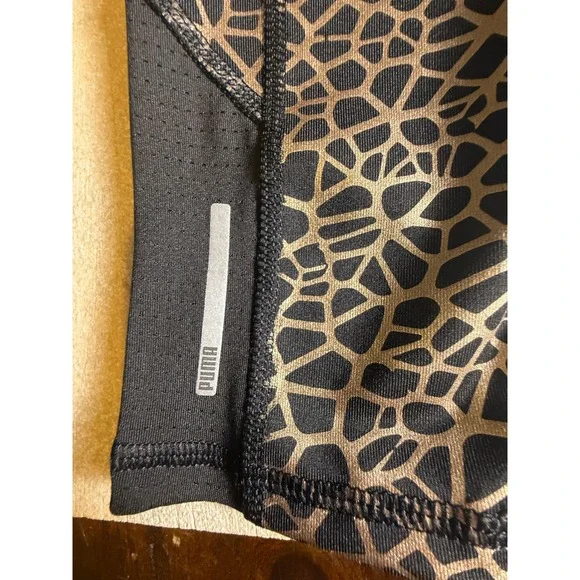 Puma Train PWR Shape 7/8 Leggings Womens Size S Rose Gold Giraffe Print-971 - Picture 5 of 9